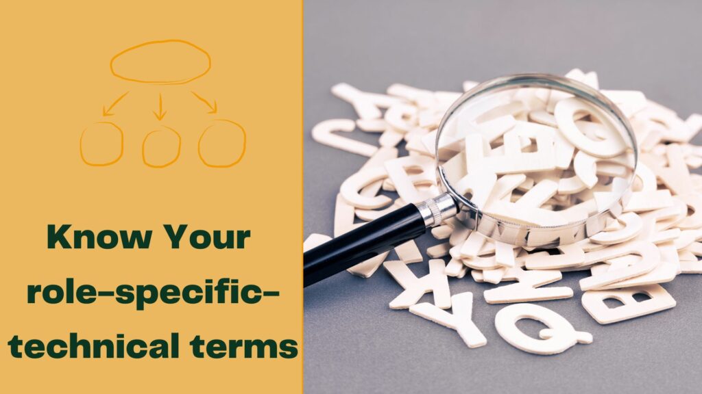 you should google technical terms related to the cybersecurity role you are applying for and create a mind map of how they relate to each other