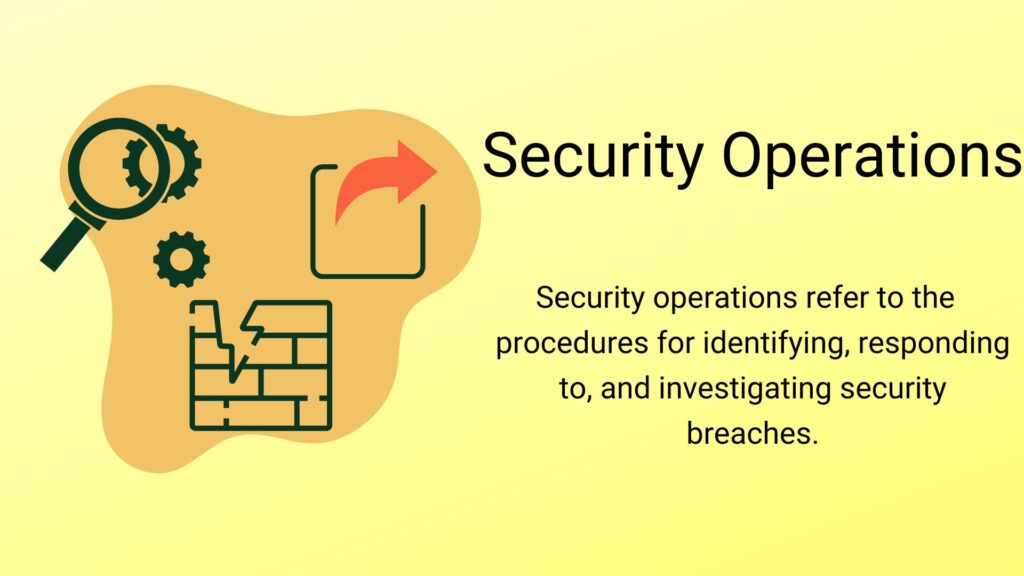 investigation of security breaches is done by individuals skilled in security operations