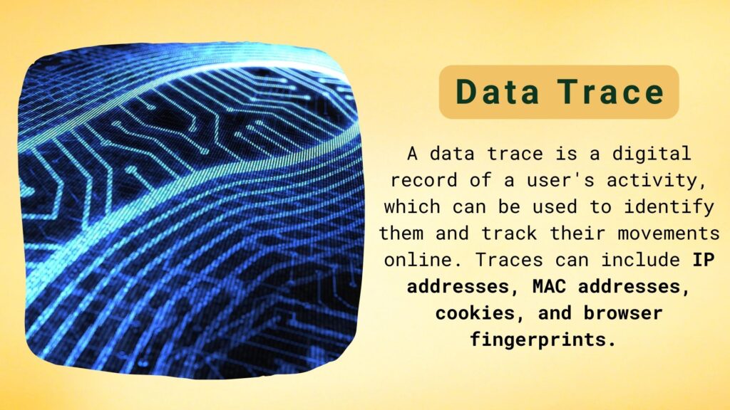 a digital footprint made up of data traces