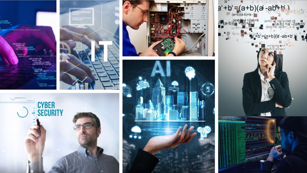 variety of computer engineering fields including AI, IT, algorithms, computer hardware