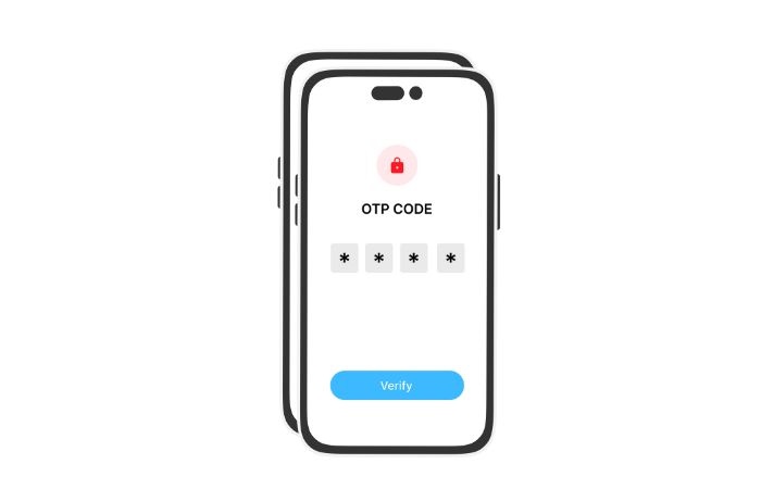 A phone receiving an OTP to demonstrate multi-factor authentication