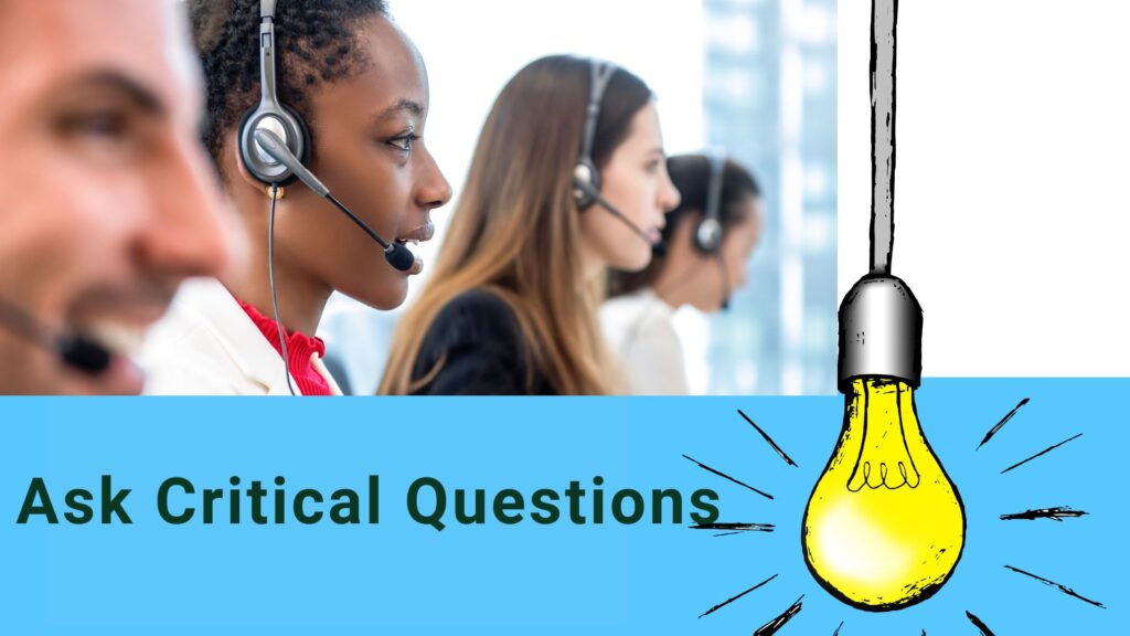 help desk professional asking questioning to customer so she is clear about what the problem is before troubleshooting