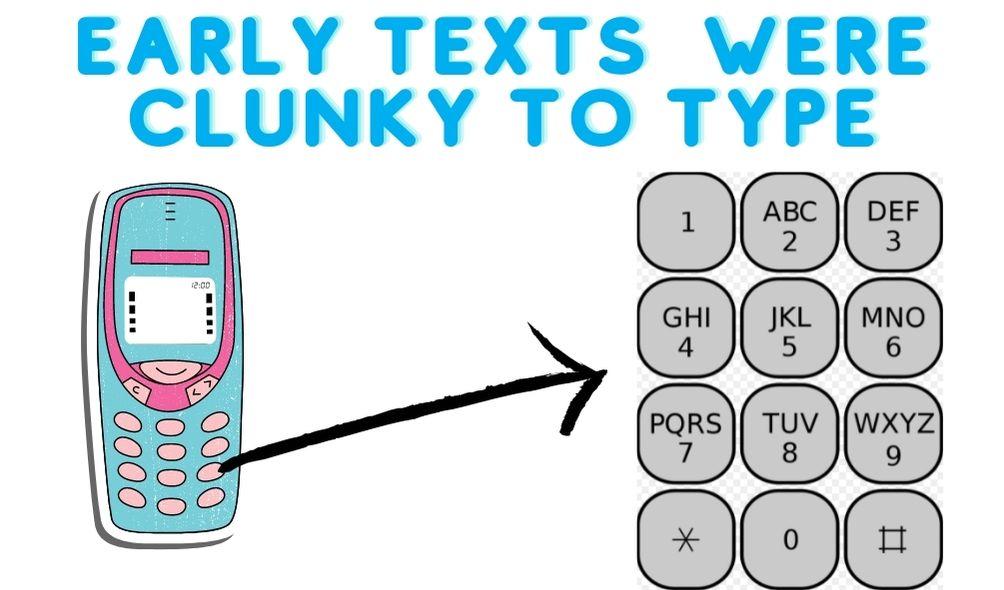 Visual of T9 texting.